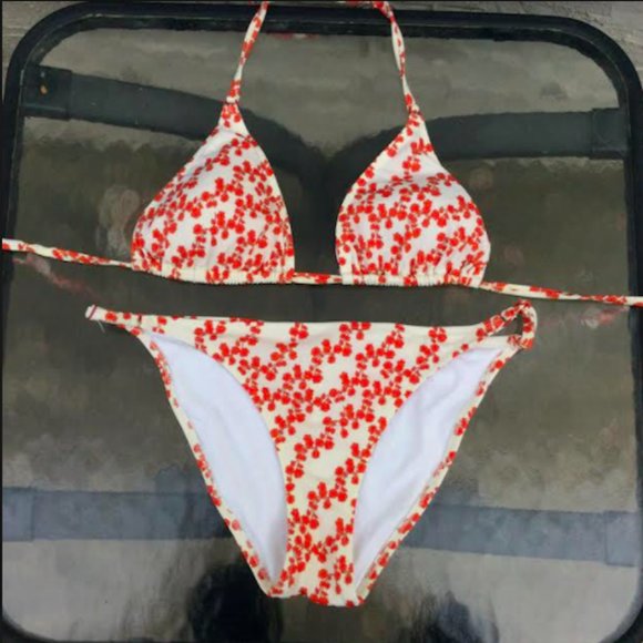 DVF Diane Von Furstenberg Kaylin Mini Halo Buds Bikini, Size M - Picture 3 of 7